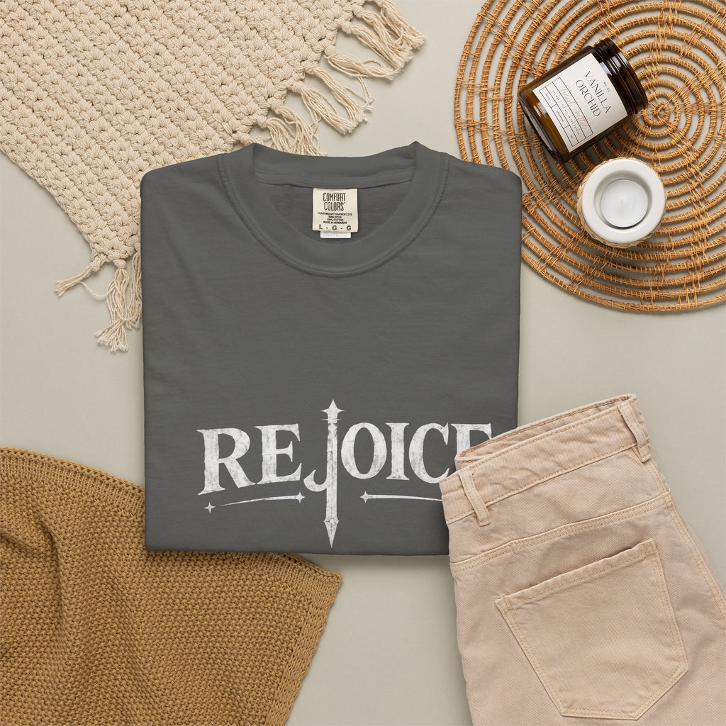 Rejoice Christian T-Shirt — "Jesus Crushes the Serpent" Graphic Tee