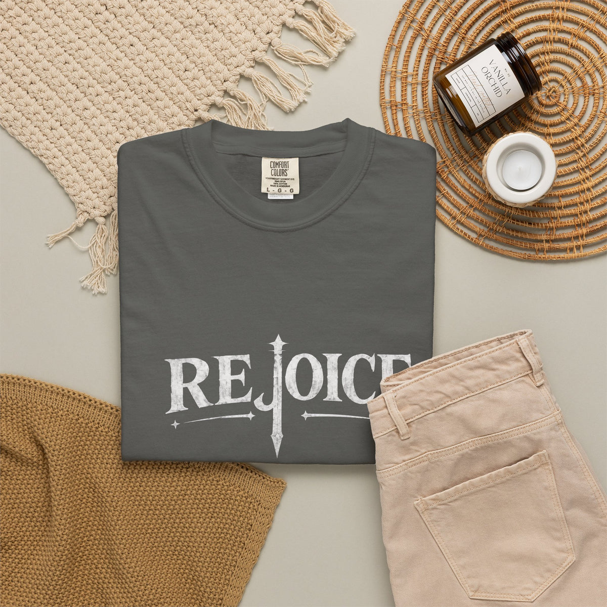 Rejoice Christian T-Shirt — "Jesus Crushes the Serpent" Graphic Tee