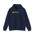 Revival Hoodie — Minimal Gold Text Pullover