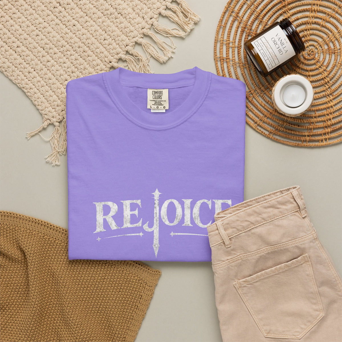 Rejoice Christian T-Shirt — "Jesus Crushes the Serpent" Graphic Tee