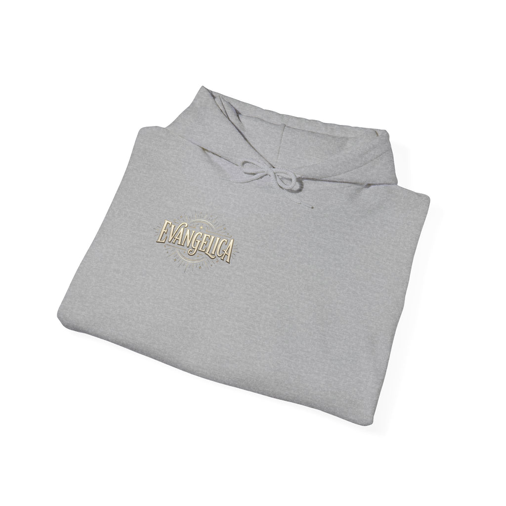 Evangelica Embroidered Hoodie — Small Gold Script Christian Hoodie