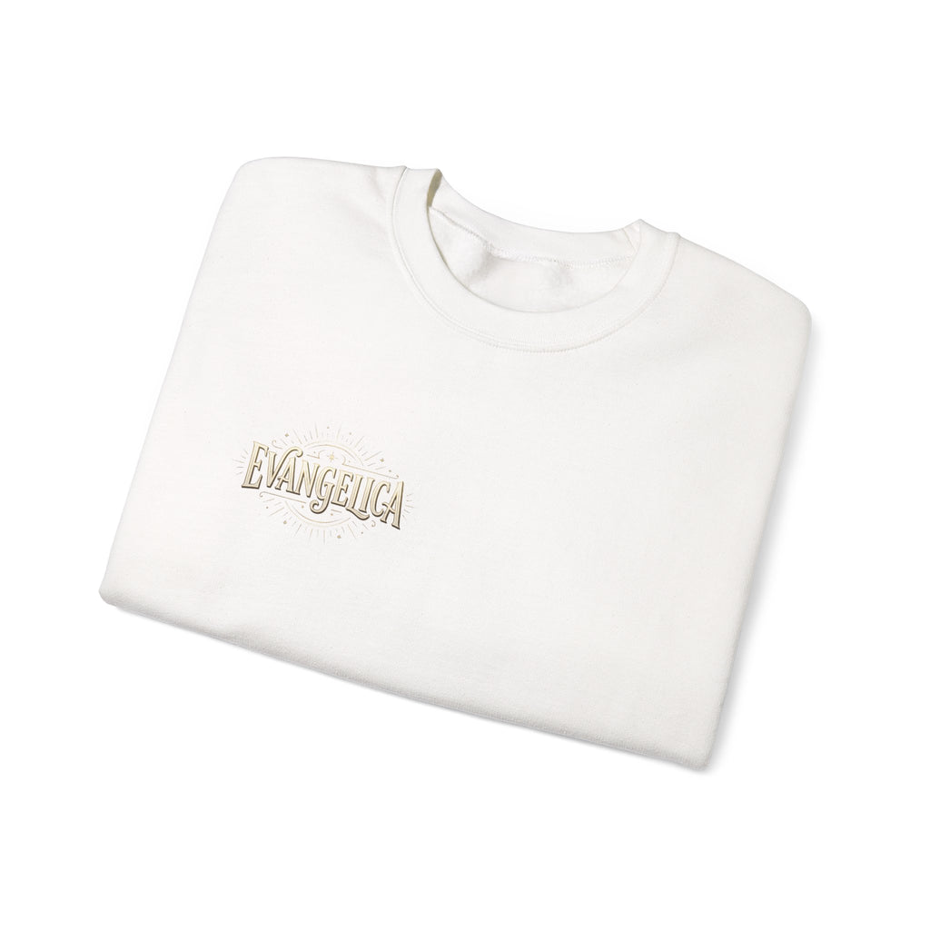 Evangelica Minimal Logo Sweatshirt - White Crewneck Pullover