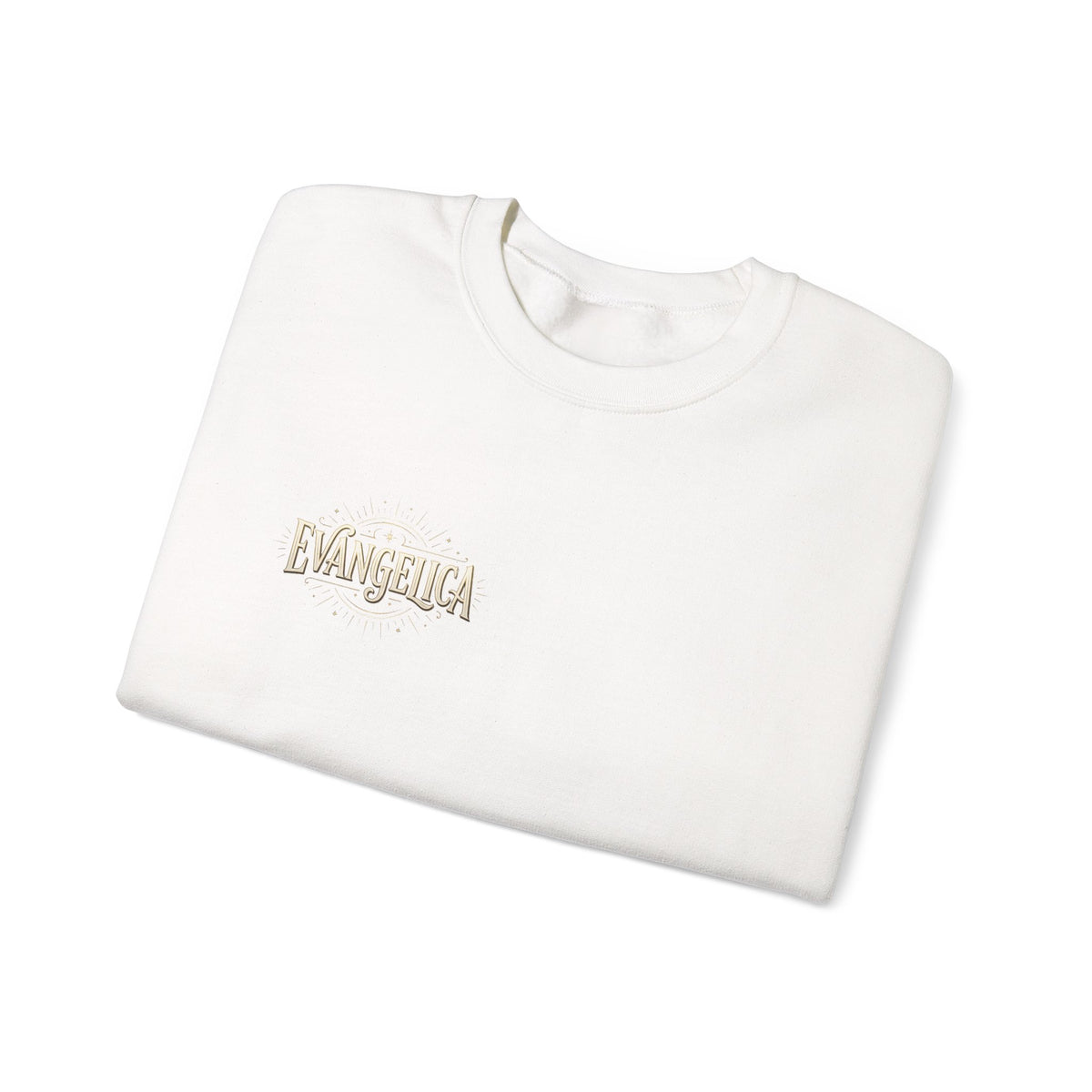 Evangelica Minimal Logo Sweatshirt - White Crewneck Pullover