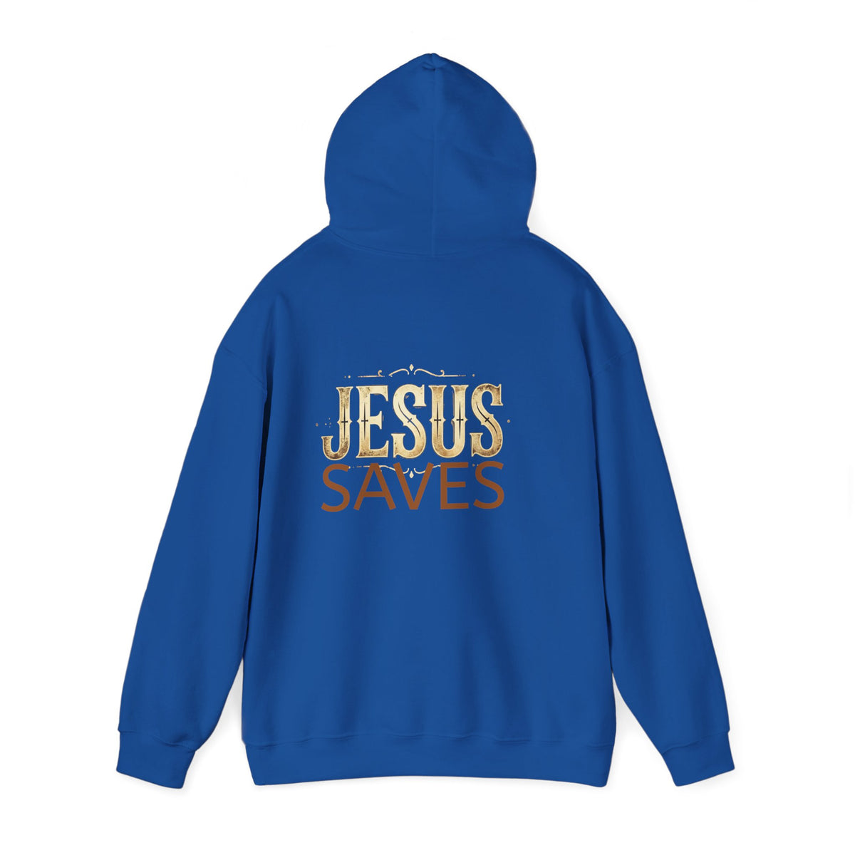 Jesus Saves Hoodie — Christian Faith Pullover with 'Sent' Chest Design