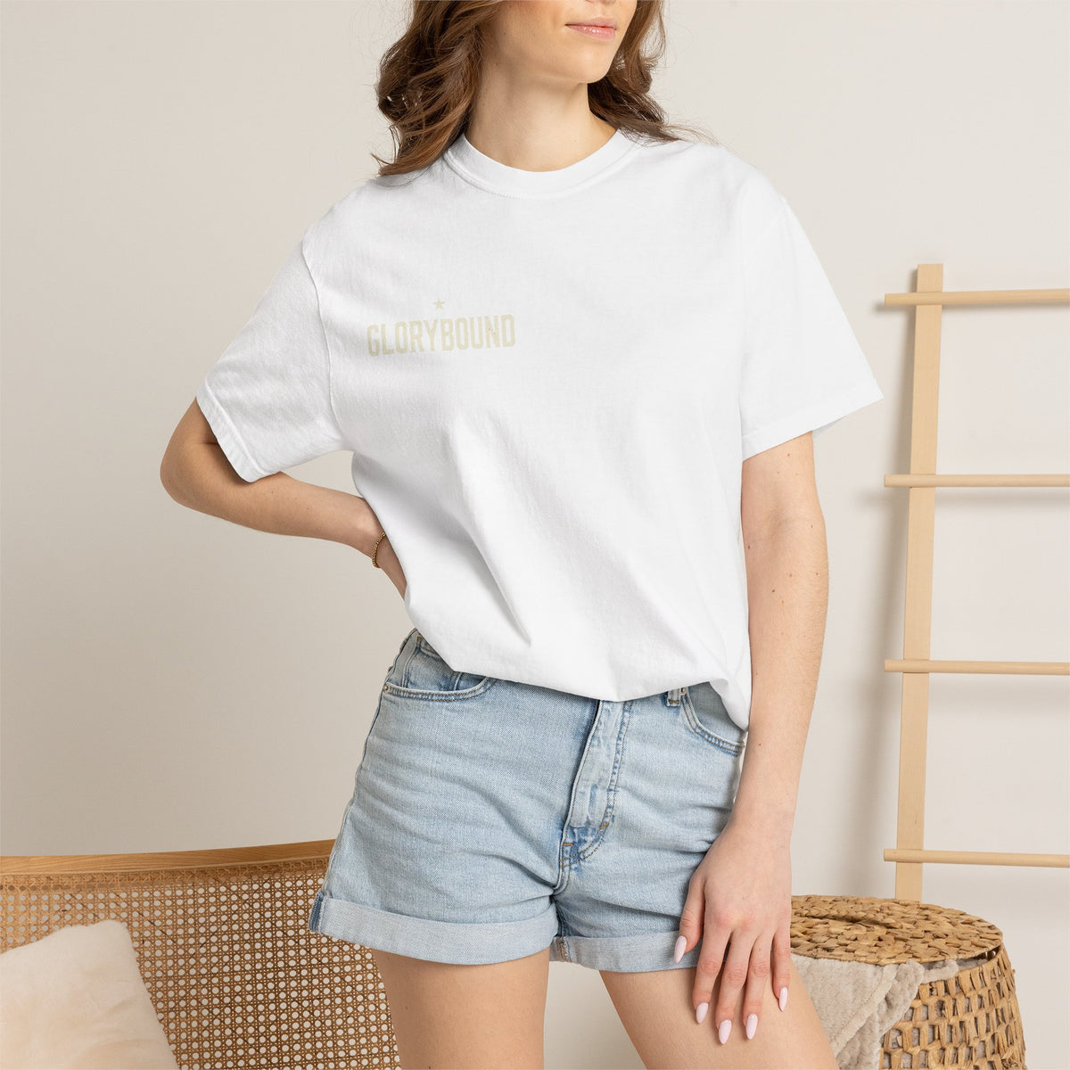 Glorybound Logo T-Shirt — Faith-Based Vintage Crew Tee