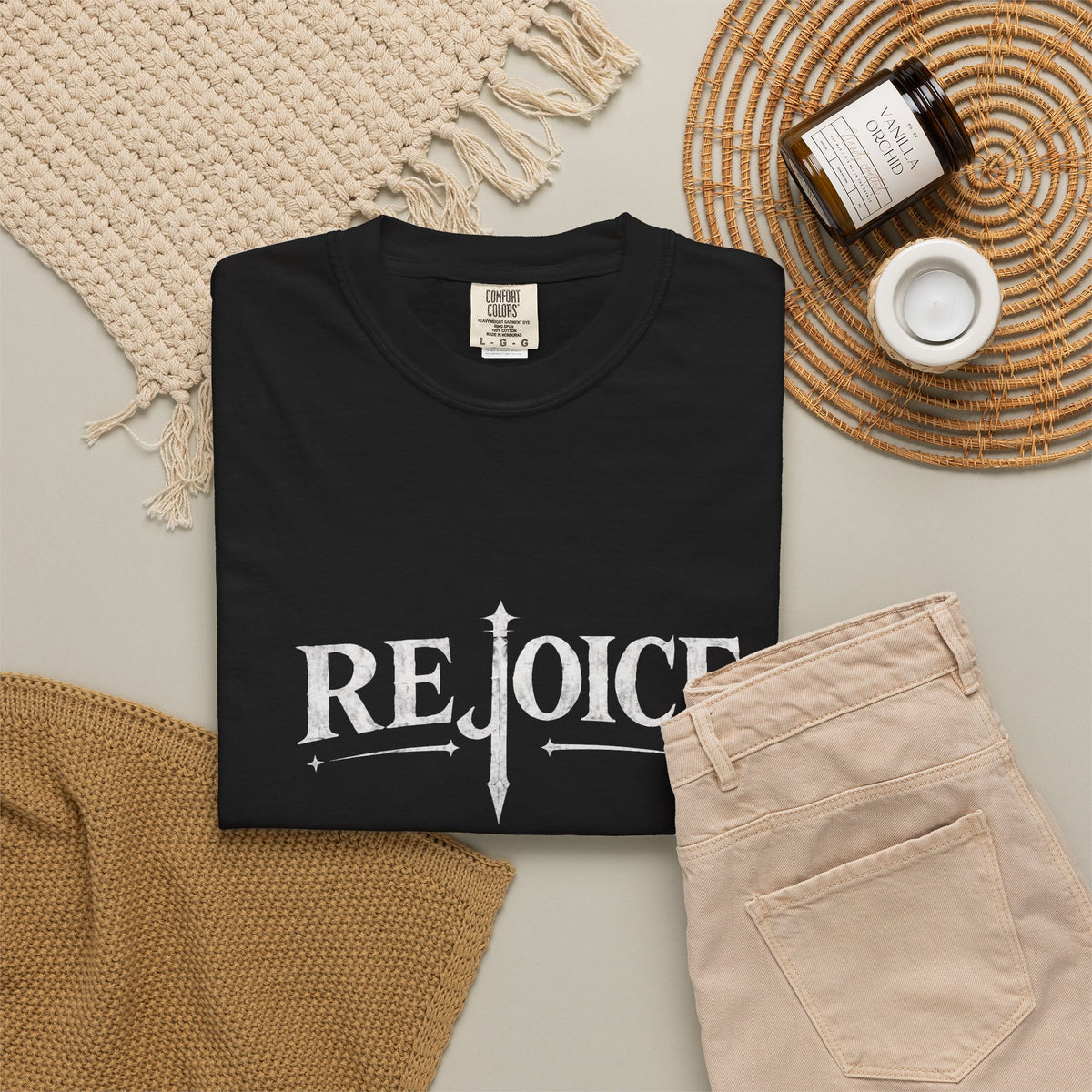 Rejoice Christian T-Shirt — "Jesus Crushes the Serpent" Graphic Tee
