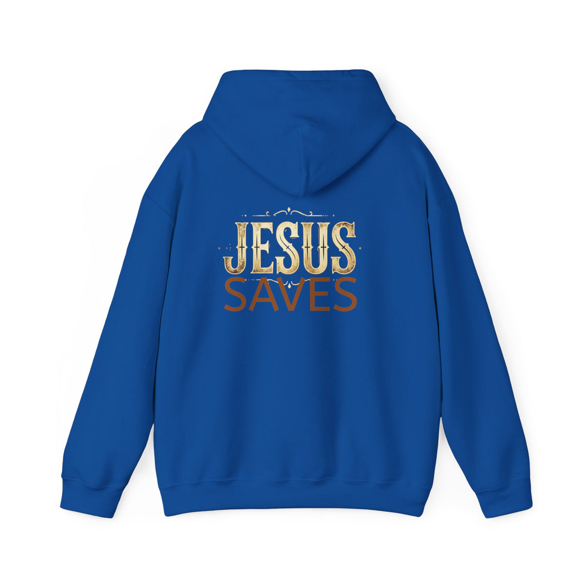 Jesus Saves Hoodie — Christian Faith Pullover with 'Sent' Chest Design