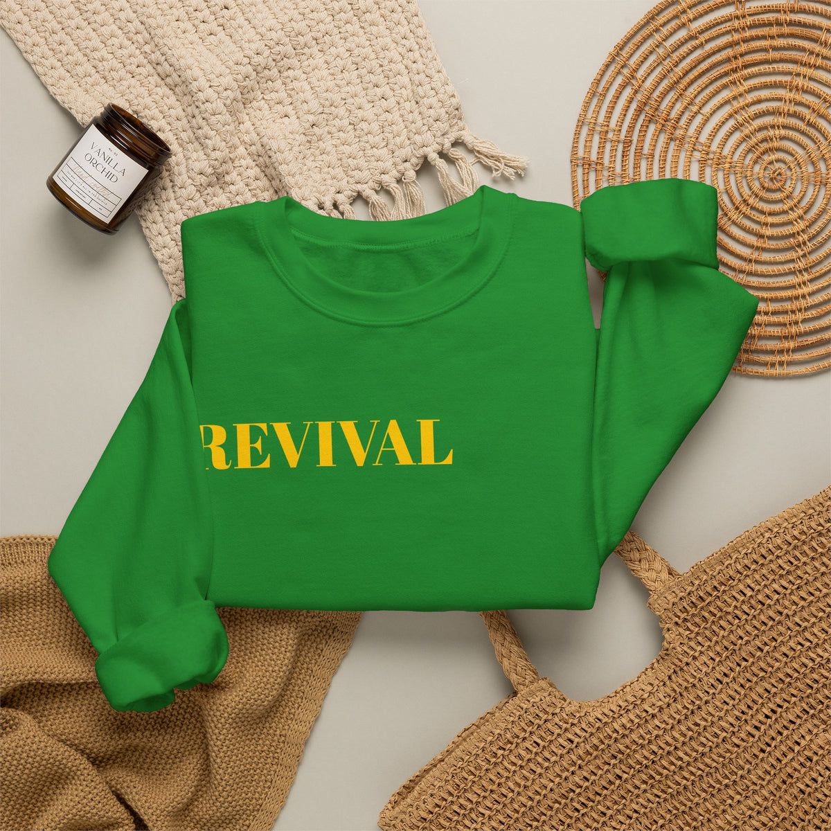 Revival Crewneck Sweatshirt — "The Jesus Generation" Christian Faith Pullover