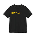 Revival Tee — Minimalist Golden Lettering Short Sleeve T-Shirt