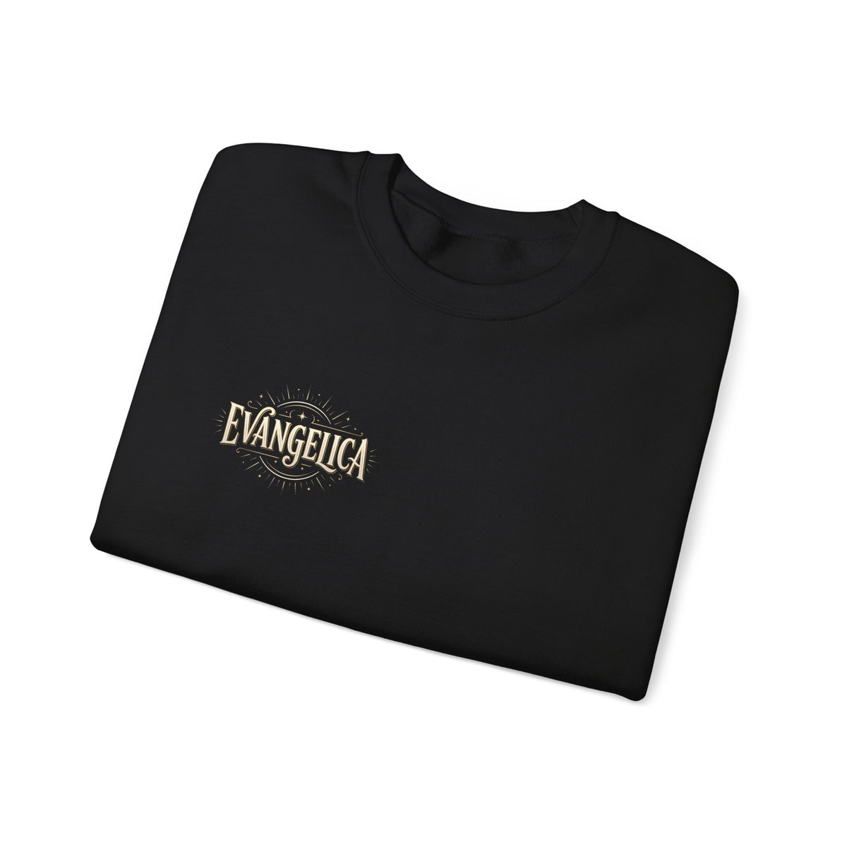 Evangelica Minimal Logo Sweatshirt - White Crewneck Pullover