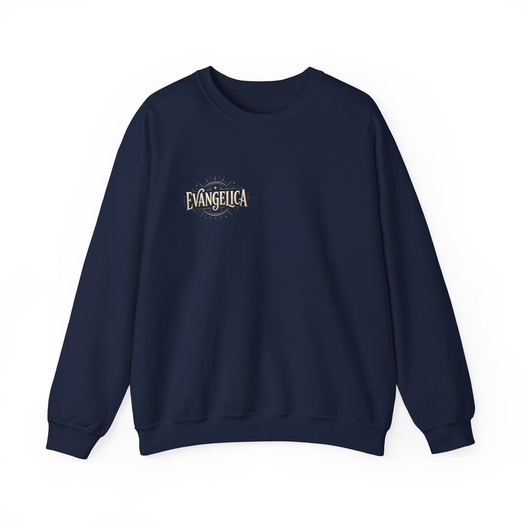 Evangelica Minimal Logo Sweatshirt - White Crewneck Pullover