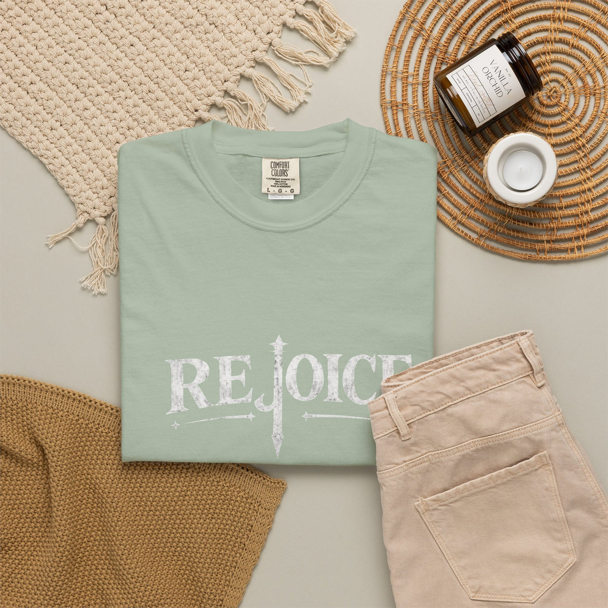 Rejoice Christian T-Shirt — "Jesus Crushes the Serpent" Graphic Tee