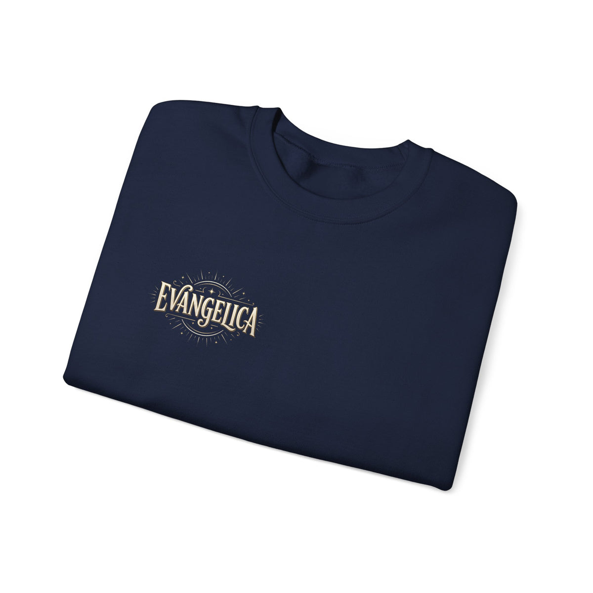 Evangelica Minimal Logo Sweatshirt - White Crewneck Pullover