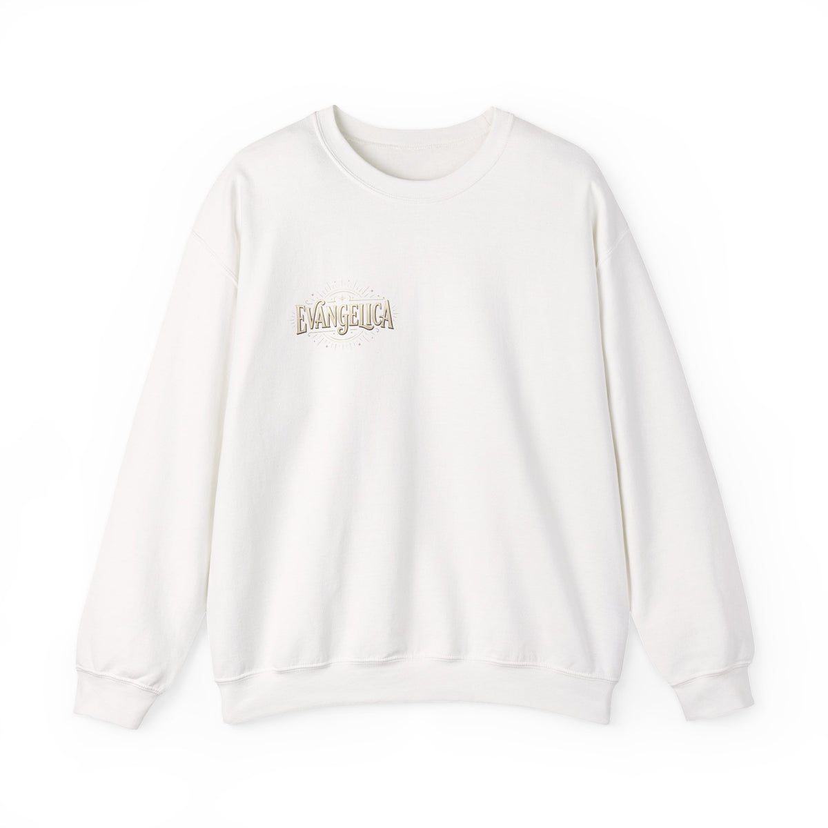 Evangelica Minimal Logo Sweatshirt - White Crewneck Pullover