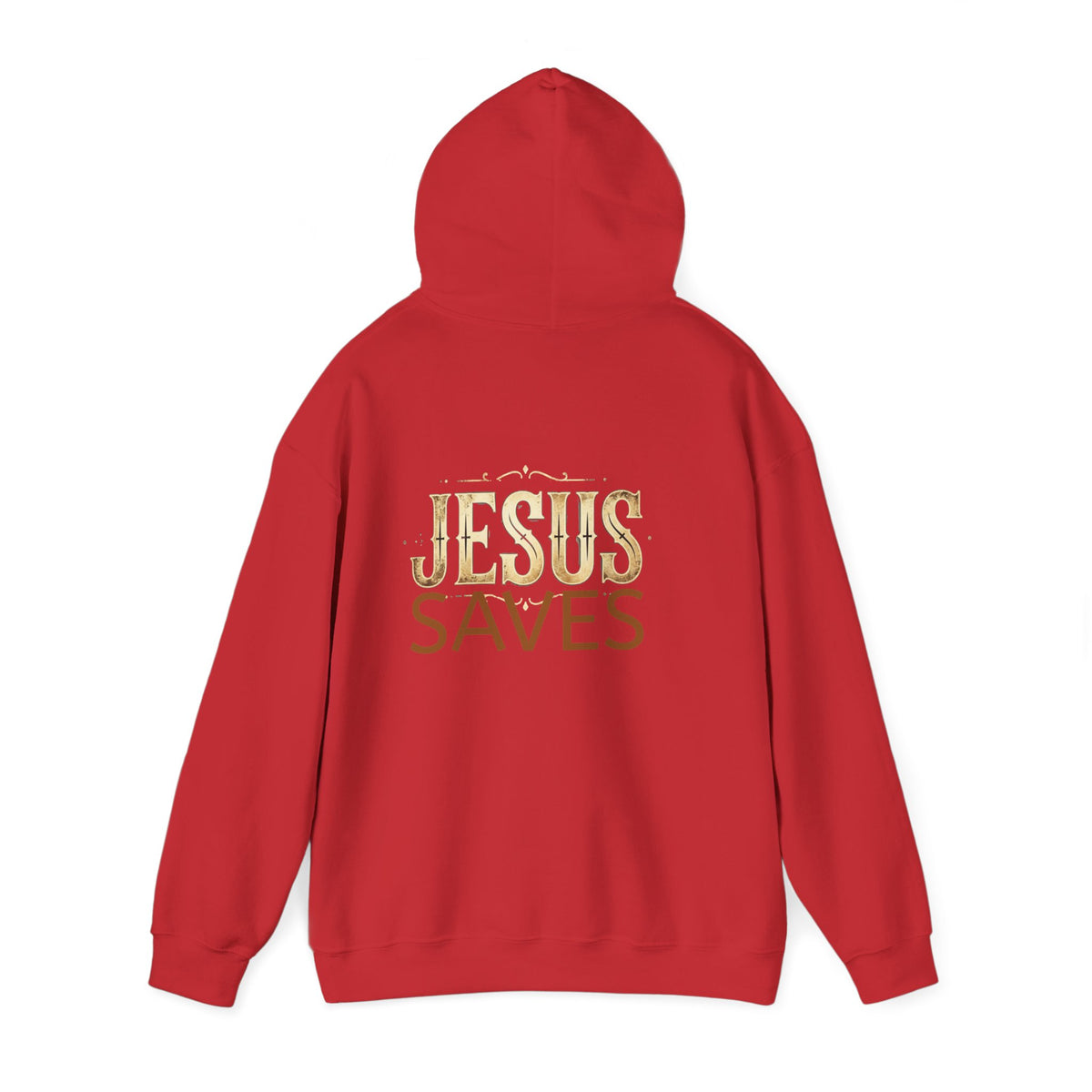 Jesus Saves Hoodie — Christian Faith Pullover with 'Sent' Chest Design