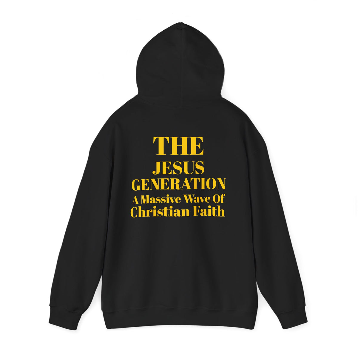 Revival Hoodie — Minimal Gold Text Pullover