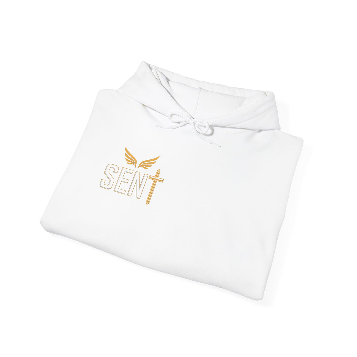 Jesus Saves Hoodie — Christian Faith Pullover with 'Sent' Chest Design