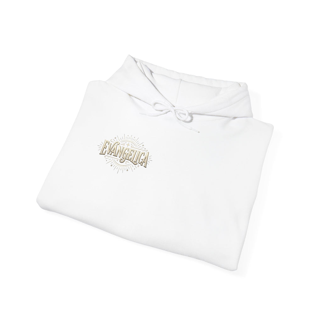 Evangelica Embroidered Hoodie — Small Gold Script Christian Hoodie