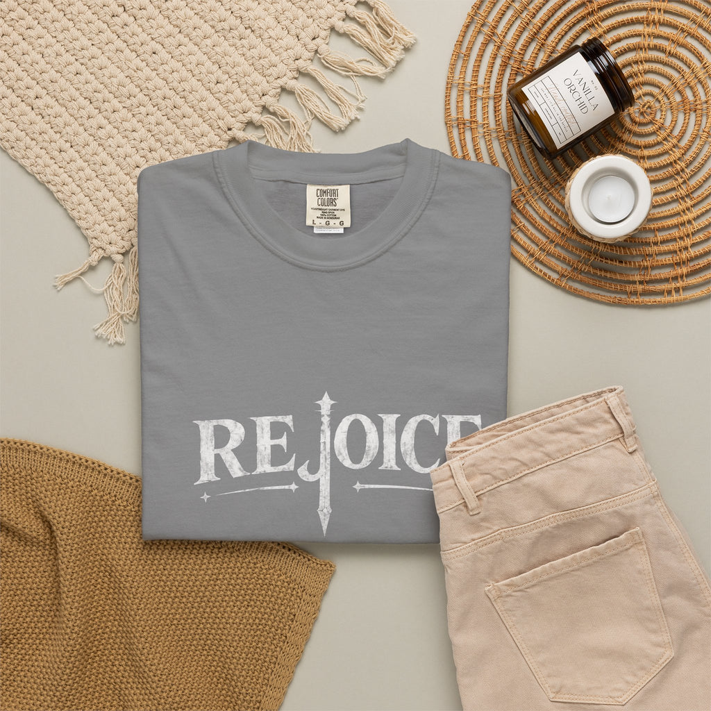 Rejoice Christian T-Shirt — "Jesus Crushes the Serpent" Graphic Tee
