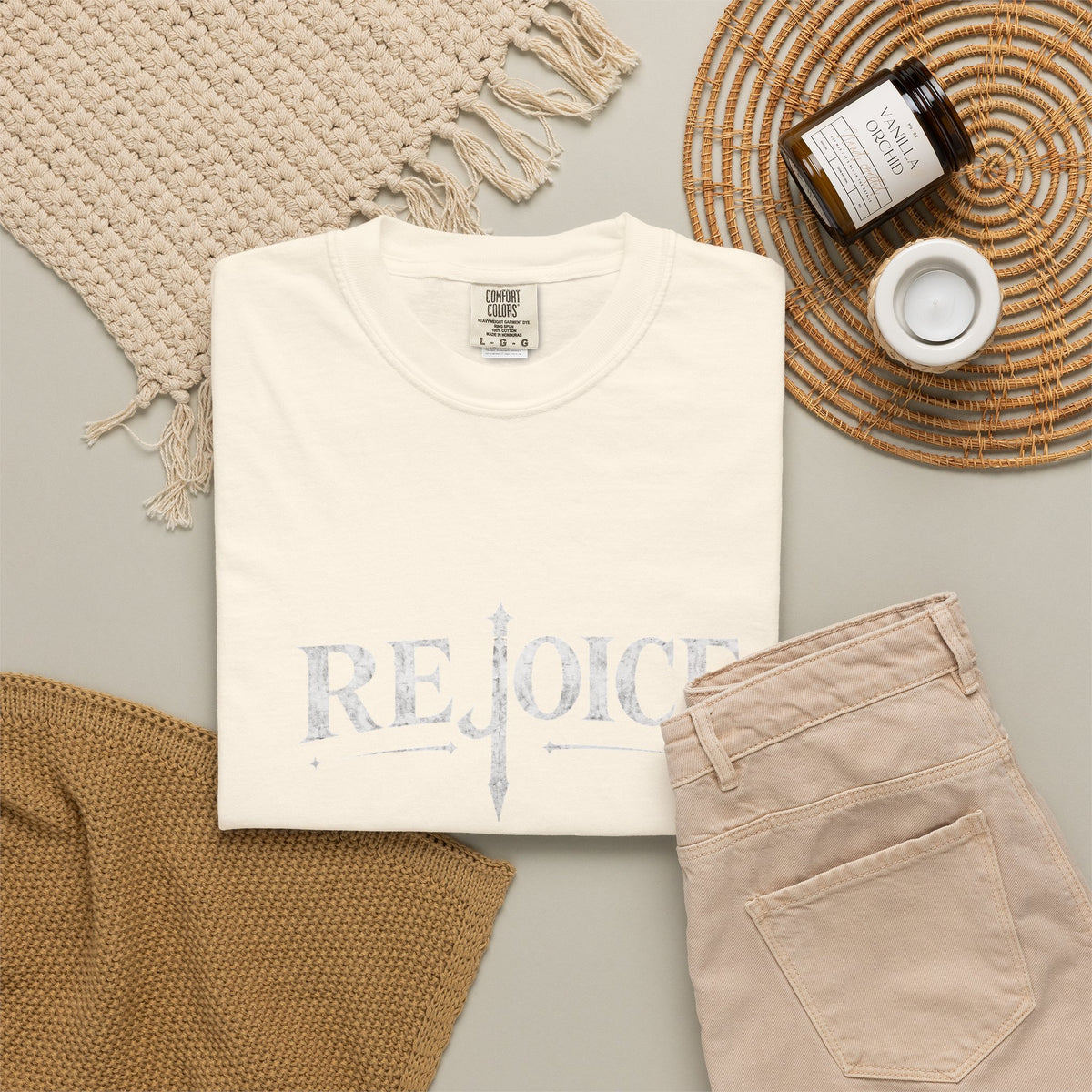 Rejoice Christian T-Shirt — "Jesus Crushes the Serpent" Graphic Tee