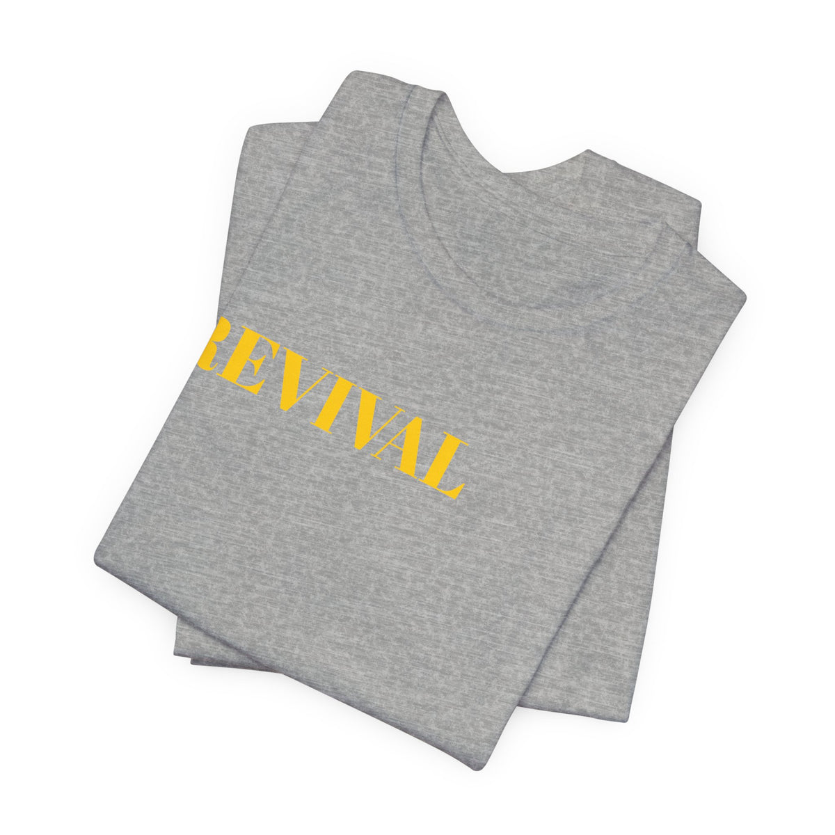 Revival Tee — Minimalist Golden Lettering Short Sleeve T-Shirt